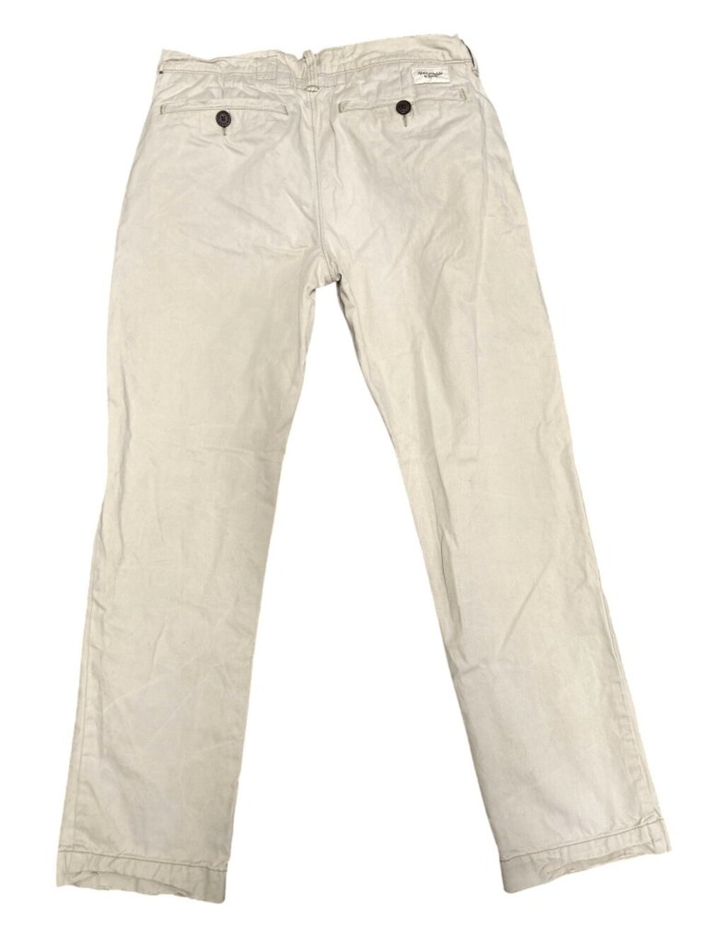 Abercrombie Fitch Mens 32X32 Beige Chino Pants Straight Leg Casual Classic Khaki - Picture 4 of 14